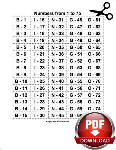 image result  printable bingo call sheet  printable bingo