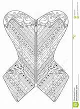 Corset Coloration Griffonnage Adultes Coloritura Corsetto sketch template