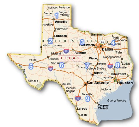 texas map  texas satellite images