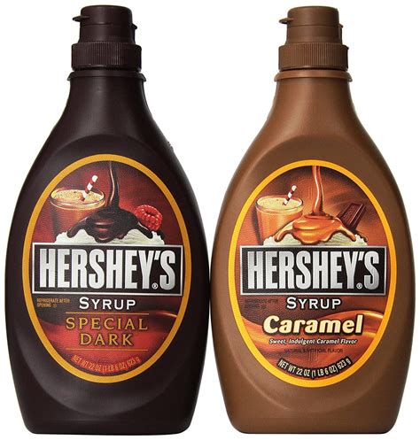 hersheys syrup  count caramel syrup   count special dark syrup