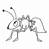 Formica Vector Bianco Fondo Colorare Outlined Isolated Ants Traccia Isolato Graziosa Whit sketch template