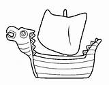 Drakken Viking Boat Coloring Coloringcrew sketch template