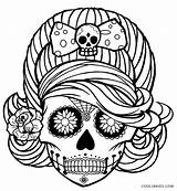 Sugar Skull Coloring Printable Pages Adults Popular sketch template