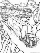 Transformers Coloring Pages Truck Semi Vrachtwagens Kleurplaten Printable Trucks Cars Print Cartoons Boys Drawing Colouring Book Color Kenworth Kleurplaat Vrachtwagen sketch template