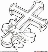 Cross Tattoo Drawing Drawings Crosses God Cool Tattoos Designs Christian Believe 3d Holy Draw Banner Sketch Pencil Tribal Easy Clipart sketch template