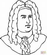Handel Coloring Bach George Sebastian Johann Pages Color Composers Print Drawing Frideric Getcolorings Supercoloring Printable Super Silhouettes sketch template
