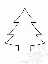 Tree Christmas Cutout Coloring sketch template