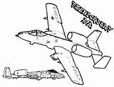 Airplane Fairchild 10a Thunderbolt Colornimbus sketch template
