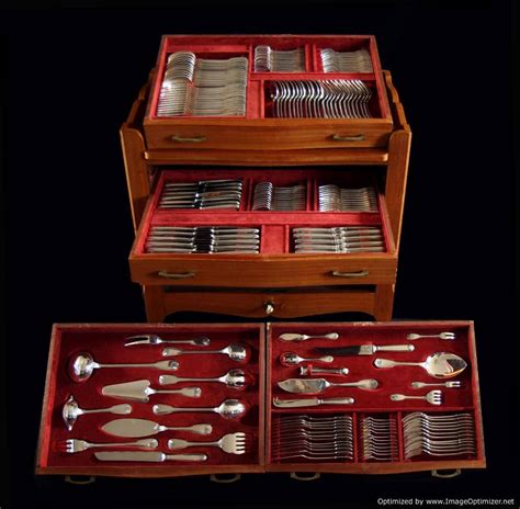 Christofle Sterling Silver Flatware Set Cabinet 190p Ebay