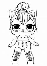 Lol Coloring Dolls Pages Doll Sheets Surprise Print Kitty Printable Size Queen sketch template