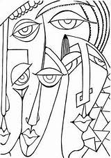 Picasso Cubism Malvorlagen Obras Boyama Colorare Cubismo Berühmte Modigliani Kunstunterricht Pintar Cubista Coloriage Malerarbeiten Vorschule Sayfalari Masques Sayfaları Quadri Guayasamin sketch template