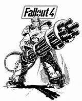 Fallout Colorir Motosega Vectorified Hiclipart Desenhos sketch template