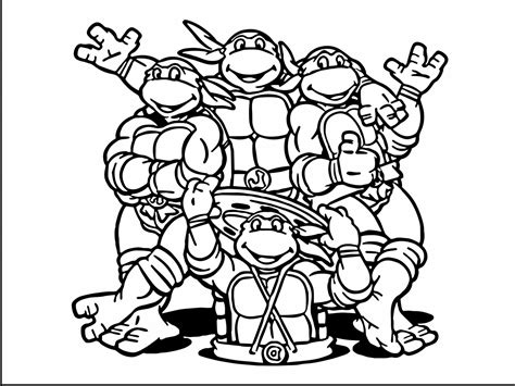 printable coloring pages ninja turtles