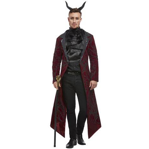 Mens Deluxe Devil Costume Adult Demon Halloween Satan Lord