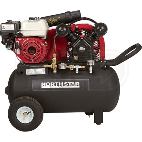 northstar   hp  gallon gas belt drive air compressor  honda engine