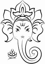 Hindu Ganesh Coloring Gods Printable Pages sketch template