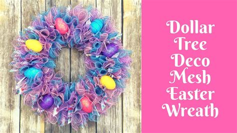 dollar tree easter crafts deco mesh easter wreath youtube
