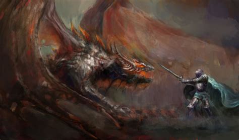 knight fighting  dragon stock illustration  image  istock
