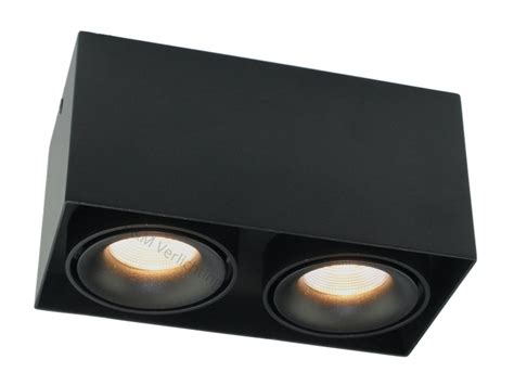led surface mounted spot caja  light black xw  dimmable rm lighting