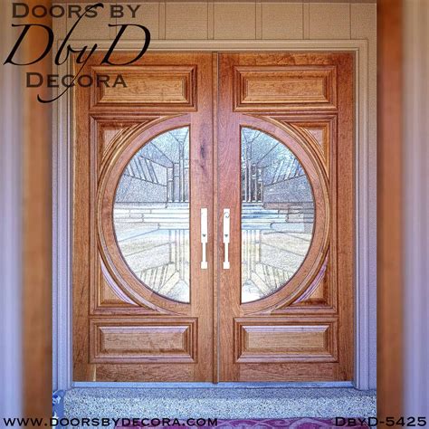 Custom Modern Leaded Glass Double Doors Wood Doors By Decora