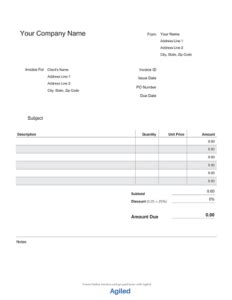 house cleaning invoice template agiled edit  send