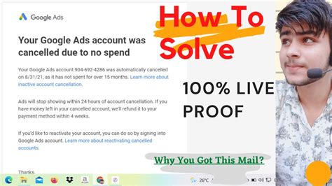 google ads account  cancelled due   spend google ads