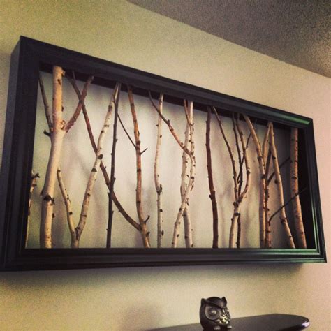 picture frame  tree branches tree branch decor diy branch art