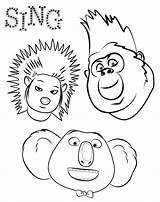 Sing Coloring Pages Movie Johnny Moon Ash Buster Kids Color Printable Animals Faces Characters Print Coloringhome Singing Book Disney Pages2color sketch template