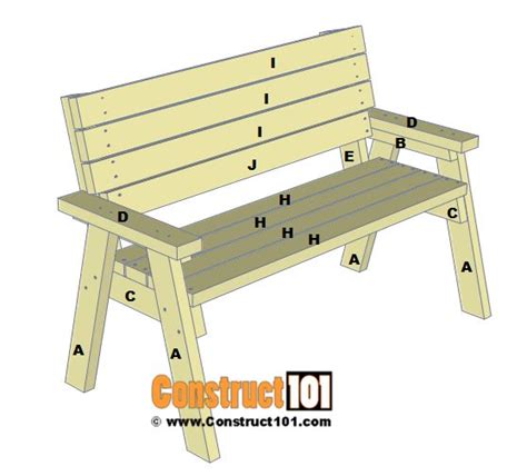 2x4 Bench Plans Step By Step Material List Construct101