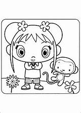 Kai Lan Ni Hao Coloring Pages Book Japanese Characters Printable Kids sketch template