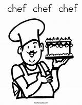 Coloring Baker Cook Chef Cooking Pages Cake Color Utensils Print Outline Printable Printables Getcolorings Twistynoodle Built California Usa Favorites Login sketch template