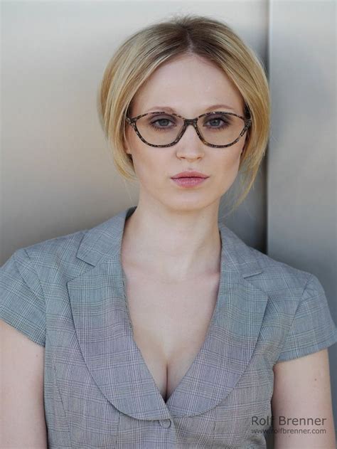 Beautiful Blonde Woman In Glasses