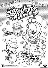 Coloring Pages Shopkins Shoppies Printable Bubbleisha Gum Bubble Dolls Season Color Petkins Print Shoppie Sweets Shopkin Flood Sheets Info Getcolorings sketch template