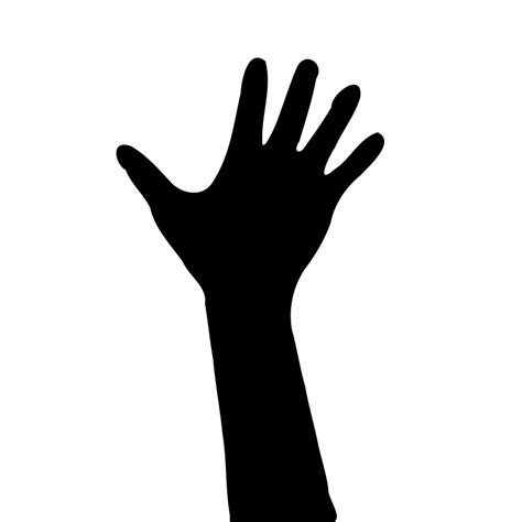hand silhouette vector  getdrawings