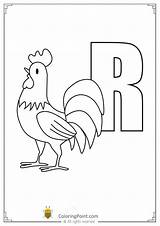 Coloring Letter Pages Printable Rooster Alphabet Activities Kids sketch template