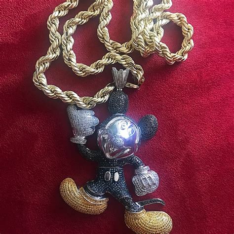 accessories custom diamond mickey mouse pendant poshmark