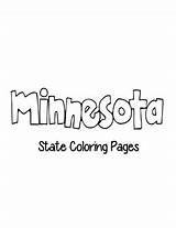 Minnesota Coloring State Pages sketch template