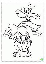 Coloring Dinokids Lola Bunny Print Book Pages Tvheroes Close Lolabunny sketch template