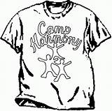 Shirt Coloring Pages Printable Library Kids Tshirt Color Getcolorings Popular sketch template