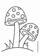 Mushrooms Pilz Jamur Mewarnai Trippy Ausmalbilder Kitty Ausmalbild Malvorlagen sketch template