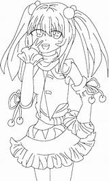 Kurumi Coloring Anime Ls sketch template