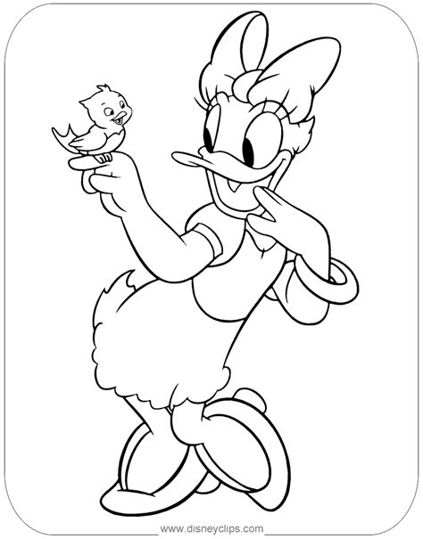 coloring page  daisy duck  svg png eps dxf file