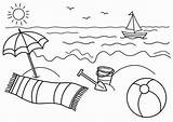 Mewarnai Pemandangan Laut Macam Pantai Cukup Komputer Bebas Bila Kanan sketch template