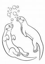 Otter Otters Wydra Kolorowanki Bestcoloringpagesforkids Dory sketch template