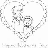 Mother Son Mom Coloring Drawing Pages Child Sketch Getdrawings Getcolorings Baby Color Paintingvalley sketch template