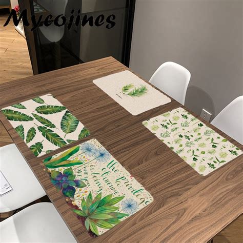 cm leaves printed table napkins  wedding party table cloth