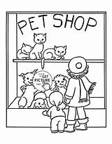 Store Clipart Pet Coloring Clip Pages Library Animal Cliparts sketch template