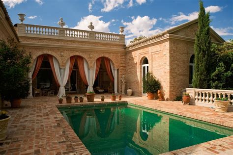 roman house mediterranean pool madrid  cuellar stone