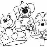 Coloring Timmy Time Characters Drink Together Friends sketch template