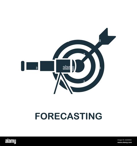 forecasting icon simple creative element filled monochrome